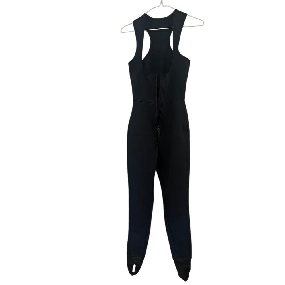 ASOS 4505 Ski Scoop Front All in One Navy With Zipper Stirrup Women's Size 2 - Picture 2 of 13
